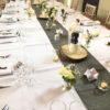 Chemin de table tissu gris