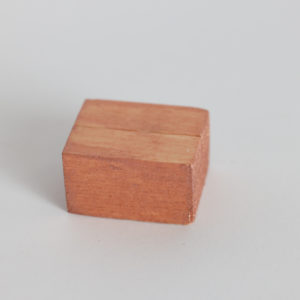 Porte nom - cube rose gold en bois