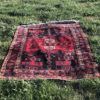 Tapis ancien (bleu-rouge)