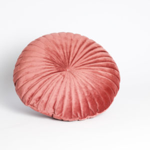 Coussin rond rose