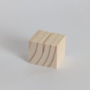Support papeterie - cube en bois