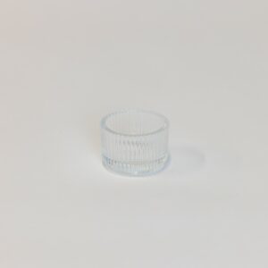 C0022 - Petit bougeoir en verre transparent