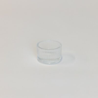 C0022 - Petit bougeoir en verre transparent