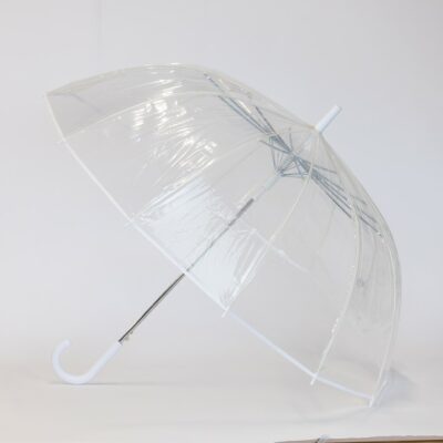 K0006 - Parapluie transparent et blanc